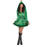 Christmas Party Dress for Women Xmas Tree Green Costume Skirt 2024 New Year inflatable Costume