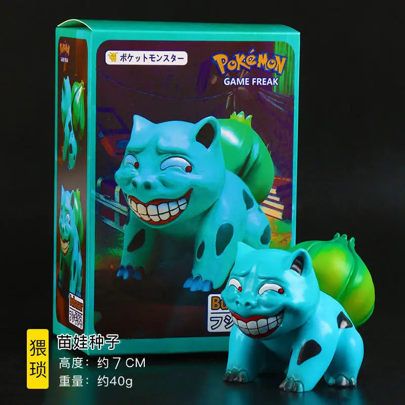 TOMY Pokemon Funny Funny Freak Pikachu Bulbasaur Charmander Squirrel PVC Anime Action Figure Model Doll Toy Boy's Gift