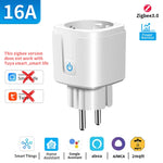 TNCE Tuya WiFi/Zigbee Smart Plug 16A/20A EU Smart Socket With Power Monitoring Timing Function Work With Alexa GoogleHome