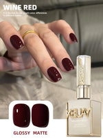 1pc 15ml Wine Red Gel Nail Polish Starter Pure Soak Off No Wipe Nail Gel Polish Suitable For All Seasons