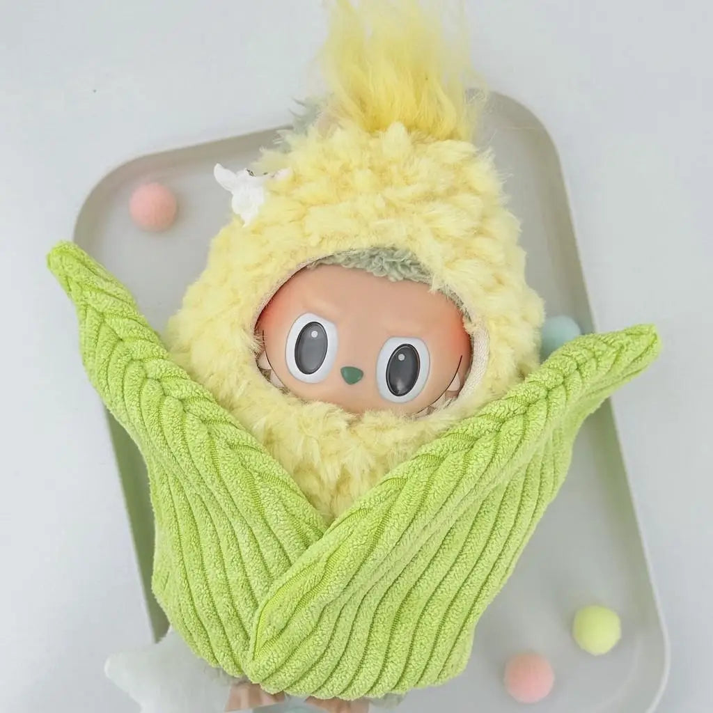 Instant Noodle Bucket Clothes For Labubu doll outfit corn milk box Travel Style Kid Toy Gift no doll