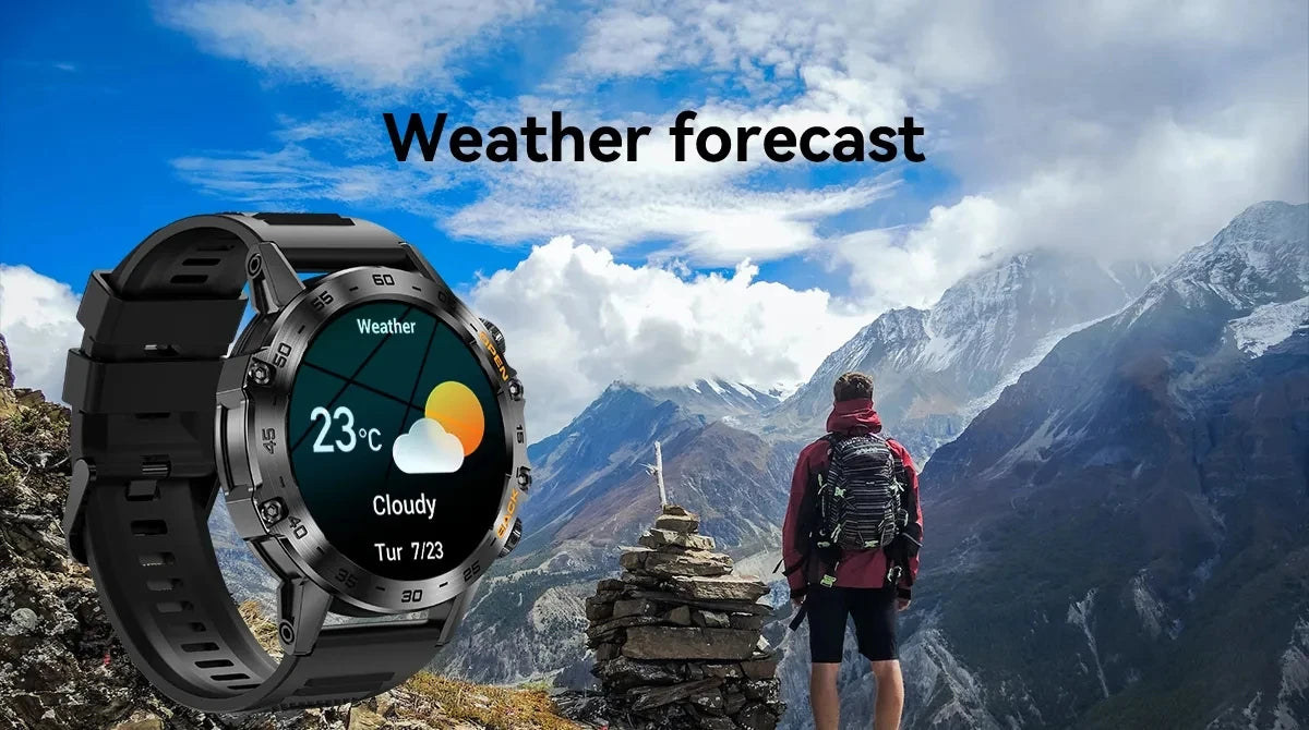 K52 Smart Watch Men 1.39inch IPS Screen Bluetooth Call Custom Dial Heart Rate Health Monitoring Outdoor Sport Smartwatch