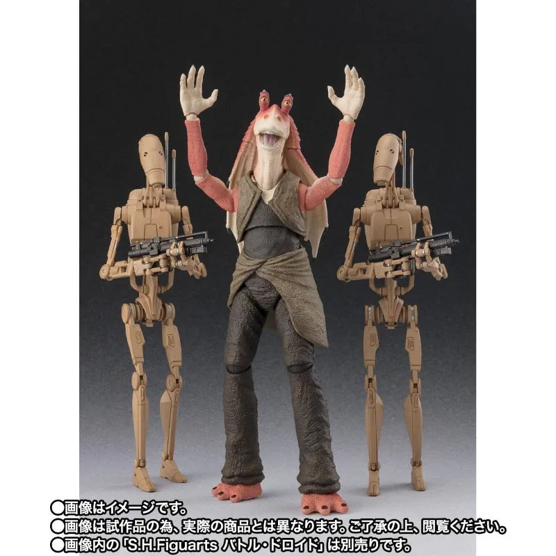 Bandai Original Genuine Anime Star Wars: Episode The Phantom Menace Jar Jar Binks S.H.Figuarts 16cm Model Action Figure Toy Gift