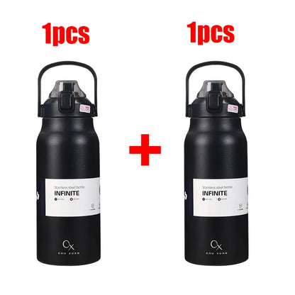 1.3L/1.7L Large Capacity Thermo Bottle Outdoor Mug Stainless Steel Thermos Water Bottle Portable Vaccum Flask Cold And Hot Tumbl