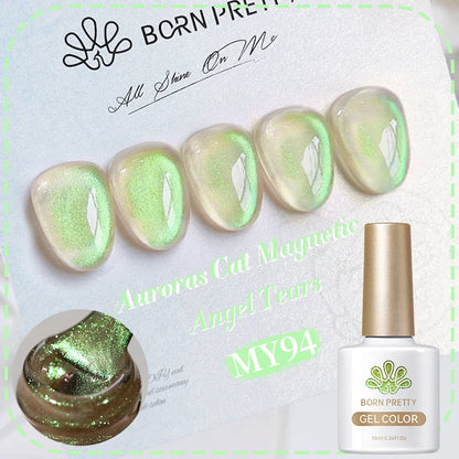 BORN PRETTY 10ml Silver Water Light Cat Magnetic Gel Nail Polish Nail Supplies Vernis Semi Permanent Gel for Fall Winter Nails