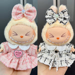 Sweet Princess Style Doll's Cloth for Labubu 17cm The Monster Outfit Accessories Clothing DIY Kids Gift High-quality Dress Cloak
