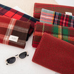 Christmas Red Scarf For Women Imitation Cashmere Plaid Printed Plush Scarf Trend Premium Warm Shawl Tassel Scarves