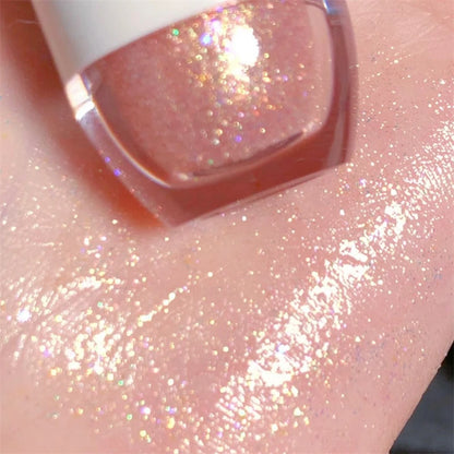 DIKALU Bear Bowling Ball A Teardrop Liquid Eyeshadow Eye Makeup Lying Silkworm Pearl Super Sparkle Glitter Fine Glitter Powder