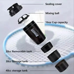 3 Layers Shaker Protein Bottle Powder Shake Cup Large Capacity Water Bottle Mixing Cup Body Building Exercise Mixing Bottle