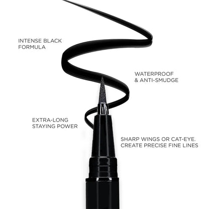 1/2 PCS Black Quick-Dry Eyeliner Pencil - 24H Lasting Smooth Matte Waterproof Anti-Smudge Liquid Eyeliner Makeup for Eyes