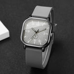 Fashion Square Women's Watch Casual Silicone Strap Quartz Watches Sports Wristwatch For Men Women Students（Without Box）