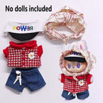For Labubu Selects 15cm / 17cm Red GD Clothes, Jeans Set, Labubu Universal Clothing