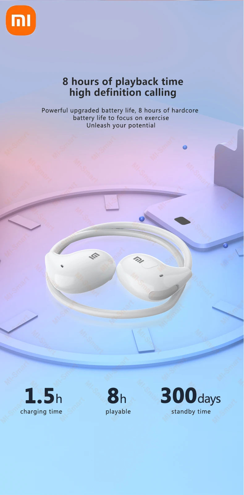 Xiaomi Wireless Bluetooth 5.3 Headphones Bone Conduction Waterproof Headset Stereo Over-Ear Sports Earphones Earbuds with Mic