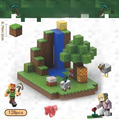 Creative Magnetic Building Block Bricks My Famous Scene World Architectural Set DIY Model Kids Toy Christmas Gifts for Boy Girls