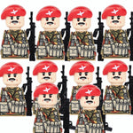 MOC WW2 Military War Weapon Soldier Accessories Building Blocks Roadblock Motorcycle Weapon case container Weapon Bag Brick Toy