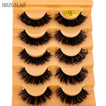 Cat Eye Eyelashes 3D Natural False Lashes D Curl Fluffy Soft Cross 5 Pairs Manga Lashes Wispy Natural Eyelash Extension Makeup