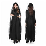 Frightening Vampire Black Bridal Gown Cosplay Costume Unique Special Purpose Clothing From China Mainland For Halloween Party