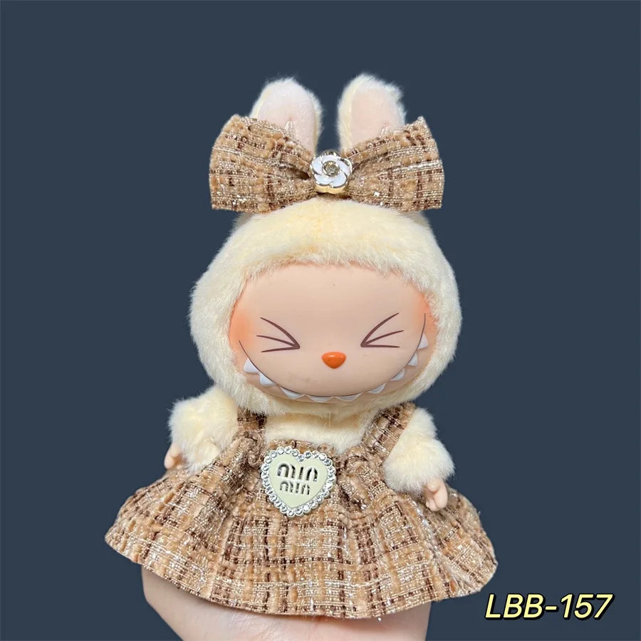 【Only Clothes】Mini Doll'S Clothes Outfit Accessories for Ropa Labubu and 10cm Cotton Doll Baby Replacement Clothes Clothing Gift