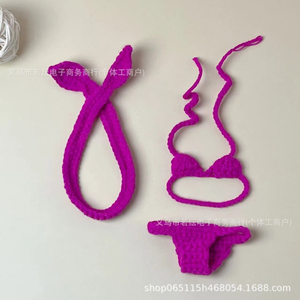 Lovely Bikini Bib Headband For Labubu 3.0 Big Into Energy Series Swimsuit Labubu Sexy Bikini Set Labubu Clothes