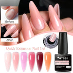 MTSSII 7ml Quick Extension Nail Polish Jelly Transparent Nude Pink Red Hard Gel  Quick Building Nail Art Gel Varnish For Nails
﻿
