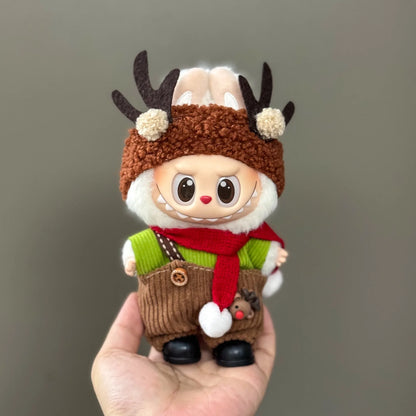 Labubu  Doll Christmas Outfit - Festive Holiday Costume Set, Cute Plush Santa Dress with Accessories for  Dolls (Clothes Only)