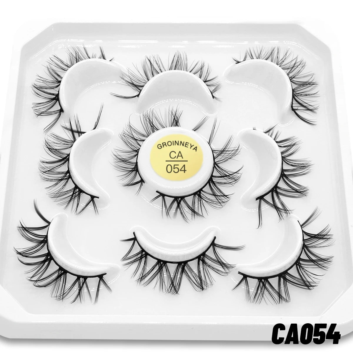 GROINNEYA 5/7 pairs Eyelashes 3D Natural False Lashes Fluffy Soft Cross Manga Lashes Wispy Natural Eyelash Extension Makeup