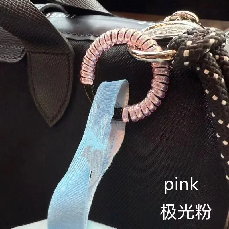 Labubu Anti Drop Buckle Silicone Rope Keychain Protection Ring Colorful Winding Fixed Anti Drop Labubu Accessories