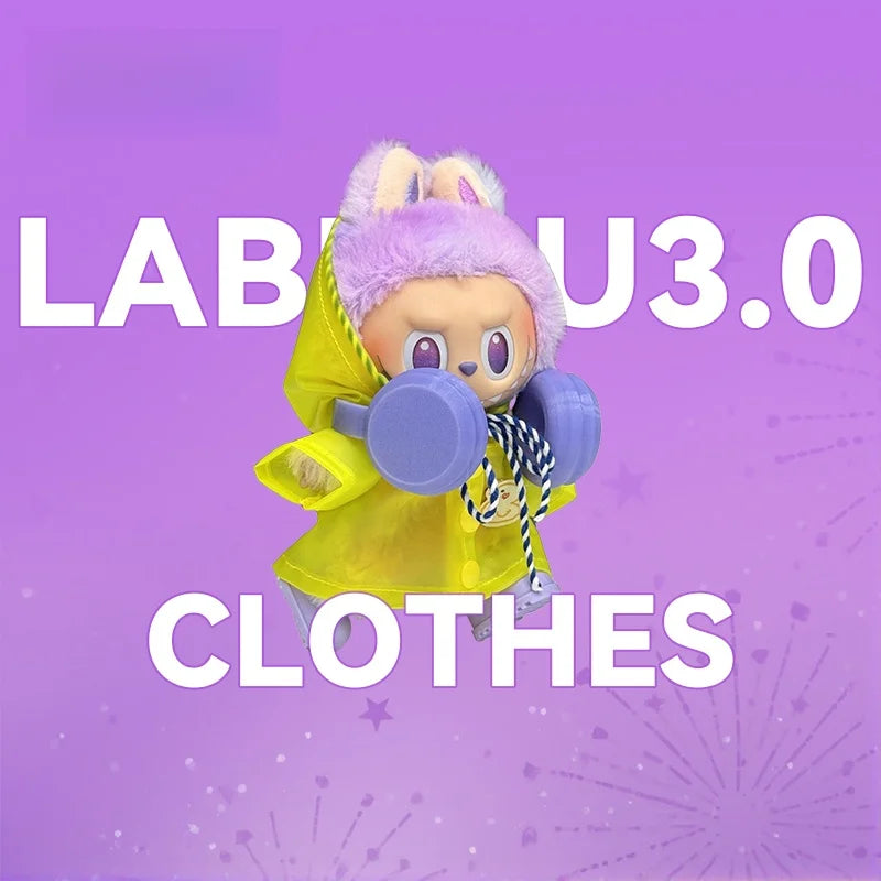 Doll Clothes: Baby Clothes Third Generation, Front High Energy Set, Sitting Party, Macaron,Only clothes