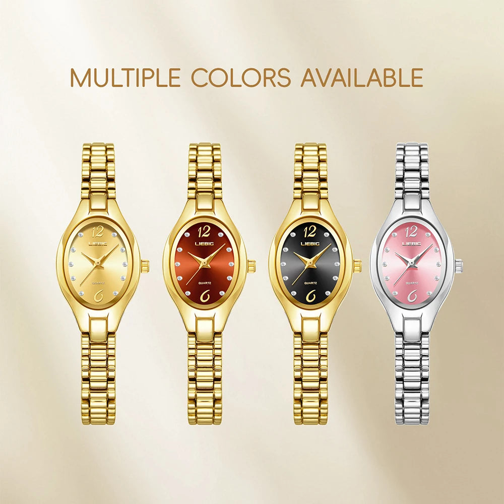 LIEBIG Stainless Steel Strap Quartz Watch Top Brand Luxury Elegant Wristwatches Fashion Automatic Watches For Women Reloj Mujer