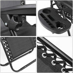 Homfa Folding Sun Lounger Set with Table
