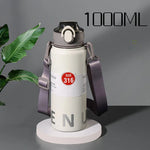 Stainless Steel Thermo Bottle Thermal Water Bottle Large Capacity Tumbler Portable Cold Hot Drinks Thermos Cup Fitness Cold Hot