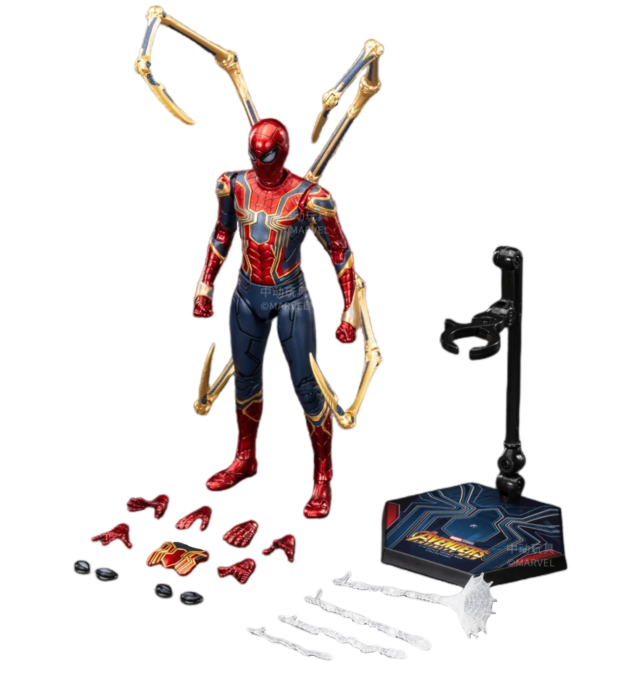 ZD Toy Spider Man No Way Home Marvel legends 1/10 Peter Parker Gold Black Red Model Action Figure Adult Collectible Toy