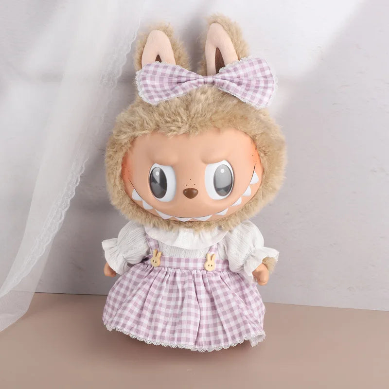 2025 New 38cm Labubu Hot Only Selling Clothes Labubu Mokoko Idol Doll Fashion Design Dress Coat Set Accessories Gift