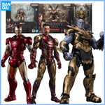 Genuine THE INFINITY SAGA Avengers: Endgame SHF  Iron Man Mark6 Mark85 Thanos Anime figure Movable toy Doll for Collector