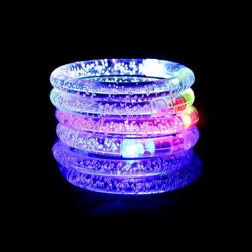 10-30 Pcs Kids Adult Party Supplies LED Light Up Bracelet Toys Birthday Wedding Guest Gifts Halloween Christmas Bar Party Favors