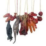 Halloween Horror Hanging Pendant Fake Dead Mouse Bat Broken Hand Feet Halloween Party Home Haunted House Scary Decoration Props