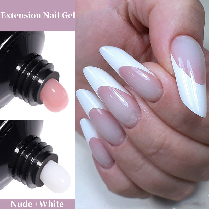 UR SUGAR 15ml Extension Gel Nail Polish Bright Nude White Clear Semi Permanent UV Hard Gel Nails Finger Prolong Gel Varnish Set