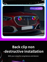 2 in 1 Smart RGB Pickup Lights LED 3D Ambient Lamp Sound Control Music Rhythm Lights Air Freshener for Car Gaming TV Creative