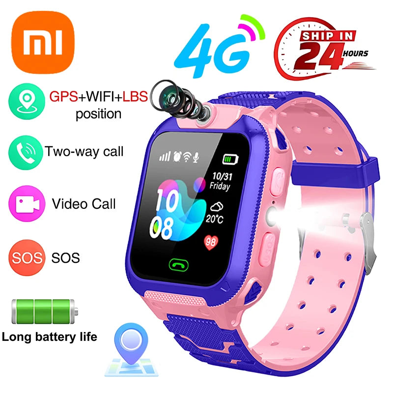 Xiaomi Kids 4G Smart Watch SOS GPS Location Sim Card Call Child SmartWatch Camera Waterproof Boys Girl Gift For Ios Android NEW
