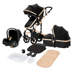 3 in 1 Baby Stroller Prams Lightweight Stroller Compact Foldable Stroller Newborn Stroller Travel System Pushchair Baby Buggy