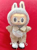 17cm V1 V2 Labubu Crossbody Bag Cute 1/6 1/8 1/12 BJD Dolls DIY Waist Bags Cute 15cm Idol Plush Doll Accessories Belt Bag Gift