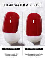 15ml Glass Top Coat Long Lasting Clear Rubber Top Coat LED UV Strengthen Nails High Gloss Top Finish Gel Nail Polish