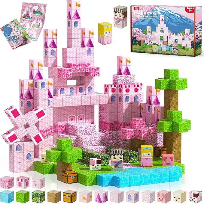 2025 NEW Magnetic Blocks Game Mine Magnet Worlds DIY Toys For Boys Girls STEM Montessori Sensory Cubes Game Toys Christmas Gifts