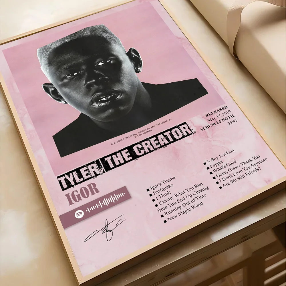 Rapper Tyler The Creator Flower Boy Poster Canvas Painting Modern Home Living Room Bedroom Caf É Bar Room Decoration Wall Art