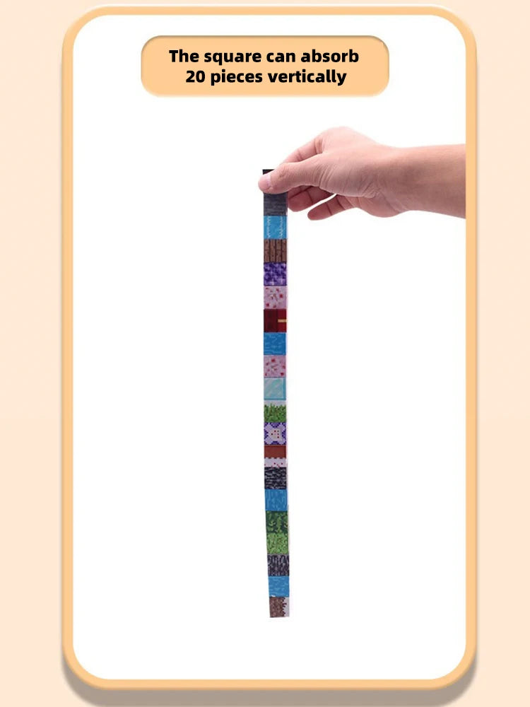 Magnetic Building Blocks Montessori STEM Educational Sensory Toys for Mine World Kids Boys Girls Ages 3+ DIY Magnet Cube Gift