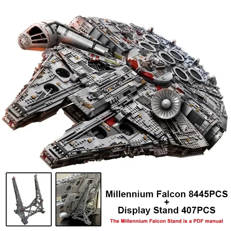In Stock The Large Millennium Ship Falcon 8445pcs Building Blocks Bricks Compatible 75192 Toys For Kids Birthday Christmas Gifts