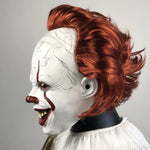 Horror Pennywise Joker Mask Cosplay Scary Creepy Evil Demon Clown Killers Latex Helmet Halloween Carnival Party Costume Props