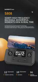 S808 PRO Drone 5G GPS Professional 8K Dual Camera 3-axis Anti-Shake Gimbal Obstacle Avoidance Wifi FPV Brushless Drone