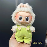 Cute Mini Plush Doll Clothes for 17cm Labubu Many Kinds of Overalls Clothes Accessories