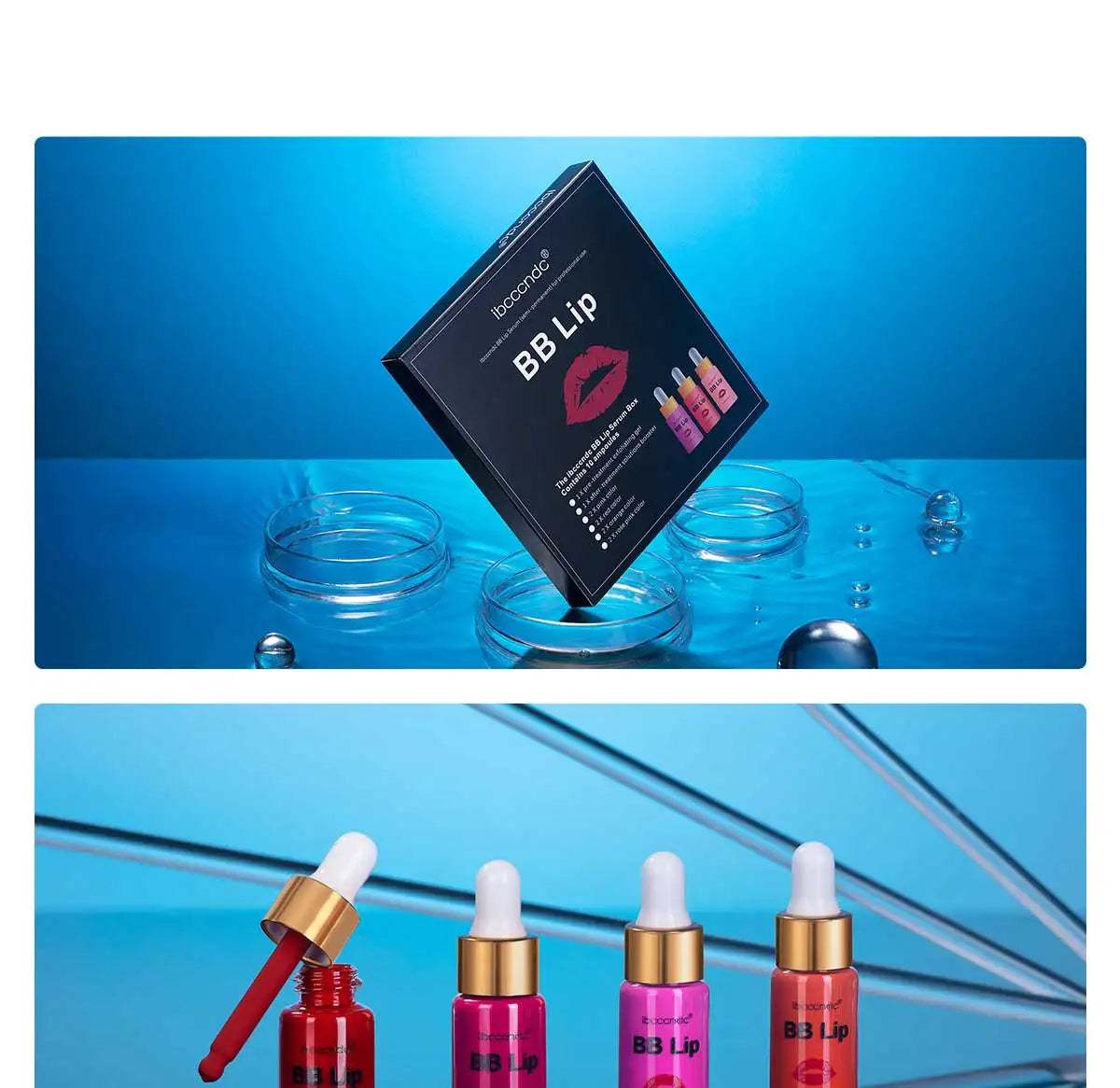 BB Lips Ampoule Serum Starter Set Semi-Permanent BB Lip Gloss Tinted Pigment Lasting Moisturizing For Lip Care Korea Glow